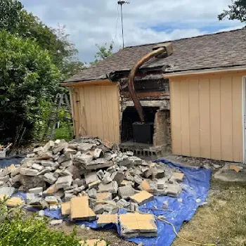 Chimney demolition and full rebuild project underway in Federal Way, WA
